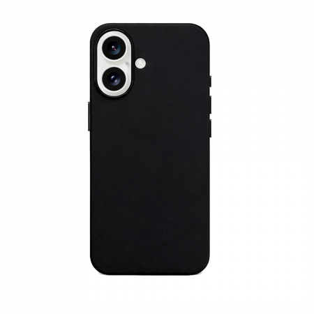 Накладка из эко-кожи Kzdoo Mag Noble Collection совместимая с iPhone 16 черная