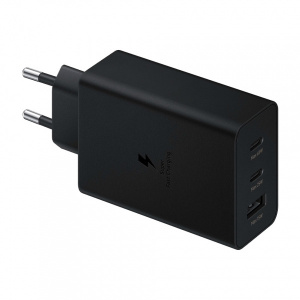 Сетевое зарядное устройство Samsung (EP-T6530NBEG) 65W (2*USB-C/USB-A) черное СЕ