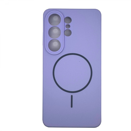 Накладка Silicone Case c MagSafe совместимая с Samsung S26 Ultra (SC) лавандовая LB