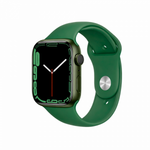 Ремешок Gurdini Leather Link совместимый с Apple Watch (38/40/41 mm) силикон темно-зеленый