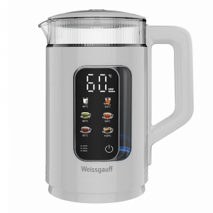 Чайник электрический Weissgauff WK 1520 Dw Touch BodyCool, объем 1,5 литра белый