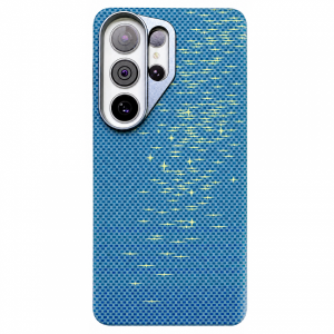 Кевларовая накладка Mosbros c MagSafe совместимая с Samsung S26 Ultra Lucid blue