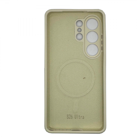 Накладка Silicone Case c MagSafe совместимая с Samsung S26 Ultra (SC) желтая LB - фото 2