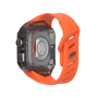 Карбоновый кейс с ремешком Aulumu A01 совместимый с Apple Watch Ultra 49mm титан/оранжевый