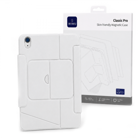 Чехол-книжка WIWU Skin-friendiy Magnetic Case совместимый с iPad Air 10.9"/11" (2024/25/26) White/Orange (бело-оранжевый)