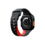 Ремешок Uniq Stride совместимый с Apple Watch (44/45/46/49 mm) каучуковый черный/красный