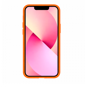 Кожаная накладка совместимая с iPhone 13 Pro (LC) оранжевая Partner