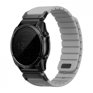 Силиконовый ремешок UNIQ Fluo для Garmin 22 mm (Mist Grey) серый