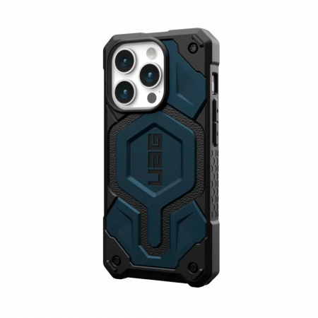 Противоударная накладка UAG Monarch Pro с MagSafe совместимая с iPhone 15 Pro синяя - фото 2