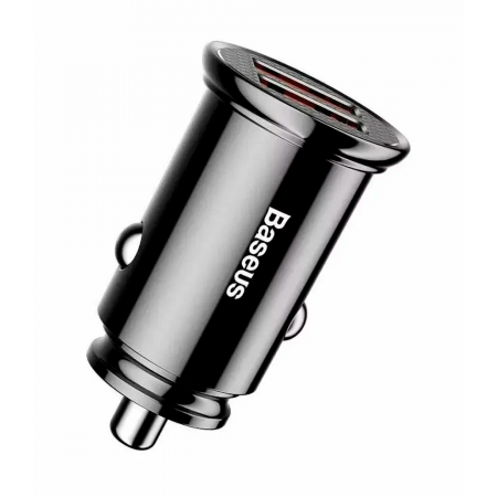 Автомобильное зарядное устройство Baseus 2USB 30W черное - фото 4