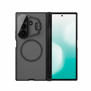 Пластиковая накладка NILLKIN CamShield Prop Case+стилус совместимая с Samsung Z Fold7 черно-прозрачная