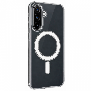 Пластиковая накладка Clear Case с MagSafe совместимая с Samsung А17 прозрачная LB