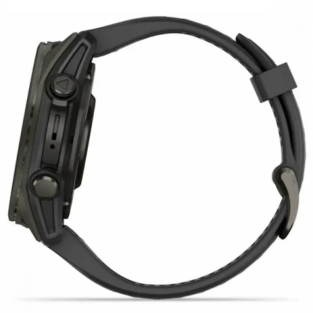 Умные Часы Garmin Fenix 8 43 mm Amoled Sapphire GPS Watch серый титан с силиконовым черным ремешком (Carbon DLC titanium silicone band) (010-02903-28) - фото 2