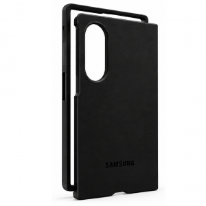 Пластиковая накладка Kindsuit Case под кожу совместимая с Samsung Galaxy Z Fold8 черная LB