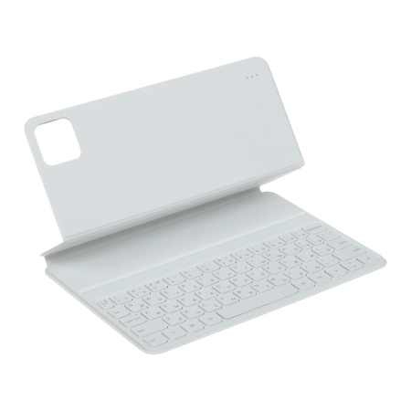 Чехол-клавиатура Keyboard совместимая с Ксиаоми Pad 7/7Pro/8/8 Pro/Poco Pad X1 белая (РУ/Англ раскладка) EAC - фото 2