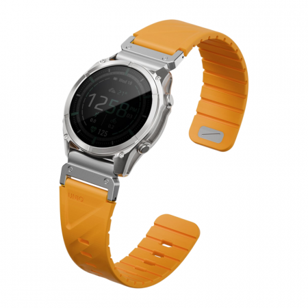 Силиконовый ремешок UNIQ Fluo для Garmin 26 mm (Pale Orange) оранжевый - фото 6
