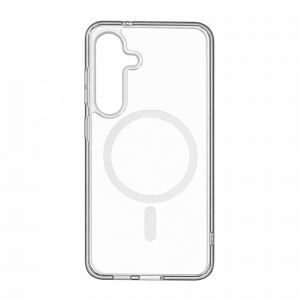 Пластиковая накладка Keephone X-Crystal с MagSafe совместимая с Samsung S25 FE прозрачная