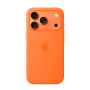 Накладка Silicone Case с MagSafe совместимая с iPhone 17 Pro Max оранжевая LB