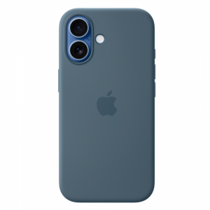 Накладка Silicone Case с MagSafe совместимая с iPhone 17 синяя SZ