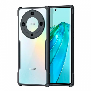 Противоударная накладка Xundd для Honor X9A прозрачная с черными бортами