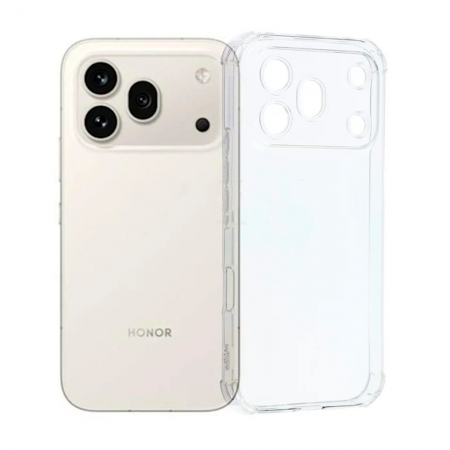 Силиконовая накладка Partner совместимая с Honor 600 Pro с усиленными углами прозрачная