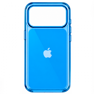Пластиковая накладка Clear Case c MagSafe совместимые с iPhone 18 Pro Max/17 Pro Max голубая