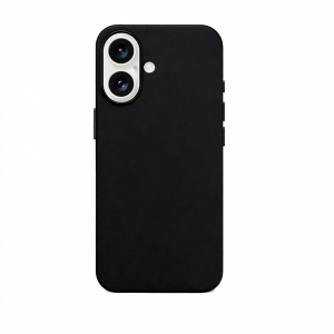 Накладка из эко-кожи Kzdoo Mag Noble Collection совместимая с iPhone 16 черная