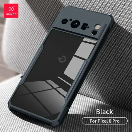 Противоударная накладка Xundd для Google Pixel 8 Pro прозрачная с черными бортами - фото 5
