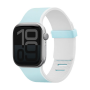 Ремешок UNIQ Revix IV совместимый с Apple Watch (42/41/40 mm) силикон с магнитными звеньями голубой/белый