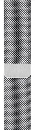 Ремешок миланская петля Milanese loop для Apple Watch - 42/44/45/46/49 мм, серебристый
