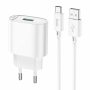 Сетевое зарядное устройство HOCO C109A Fighter 1xUSB 3.0A 18W белый