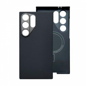 Кевларовая накладка Original Kevlar  совместимая с Samsung S25 Ultra (Black) черная