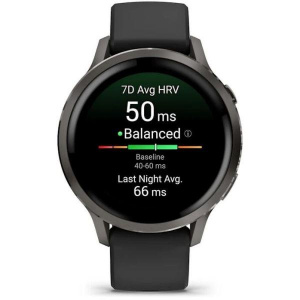 Умные часы Garmin Venu 4 41mm черный с черным силиконовым ремешком (010-03013-42)