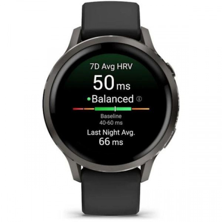 Умные часы Garmin Venu 4 41mm черный с черным силиконовым ремешком (010-03013-42) - фото 2