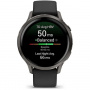 Умные часы Garmin Venu 4 41mm черный с черным силиконовым ремешком (010-03013-42)