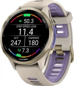 Умные часы Garmin Forerunner 970 (010-02969-12)Soft Gold Titanium With (золотой титан- ремешок серого цвета с индиго-оттенком)