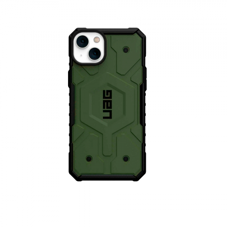 Противоударная пластиковая накладка UAG PATFINDER MageSafe совместимая с iPhone 14 Plus зеленая