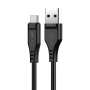 Кабель AceFast USB/Type-C (C3-04) нейлон 3A 1.2м черный