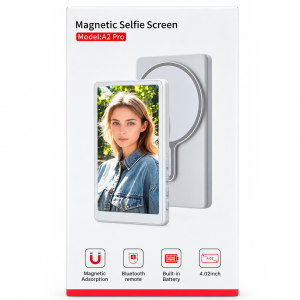 Внешний аккумулятор Magnetic silfie Screen 2000mAh белый