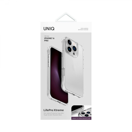 Противоударная накладка Uniq LifePro Xtreme совместимая с iPhone 16 Pro прозрачная - фото 4