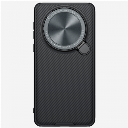 Противоударная пластиковая накладка с защитой камеры Nillkin Camshield Prop для Huawei Mate 60 Pro/60 Pro Plus черная
