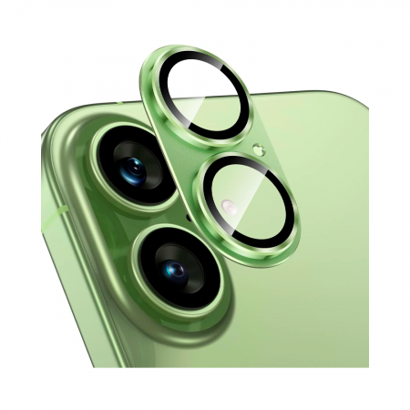 Защитное стекло на модуль камеры WIWU Armor Deck Lens Protector совместимое с iPhone 17 Green (зеленое)