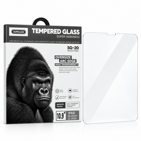 Защитное стекло SUPGLASS SG-20 Tempered Glass совместимое с iPad 10.9' (2022) /11(A16) (2025)