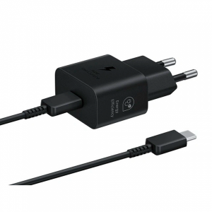 Сетевое зарядное устройство+(кабель Type-C/Type-C) Samsung (EP-T2510XWEGEU) 25W черное LB