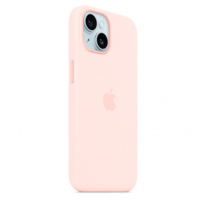Накладка Silicone Case с MagSafe совместимая с iPhone 15 Plus розовая SZ