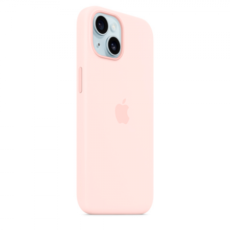 Накладка Silicone Case с MagSafe совместимая с iPhone 15 Plus розовая SZ - фото 2