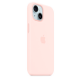 Накладка Silicone Case с MagSafe совместимая с iPhone 15 Plus розовая SZ