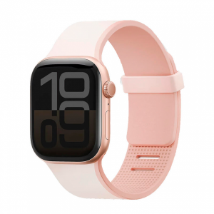 Ремешок UNIQ Revix IV совместимый с Apple Watch (42/41/40 mm) силикон с магнитными звеньями розовый/слоновая кость