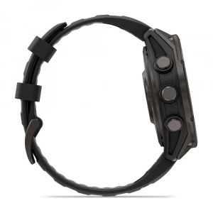 Умные часы Garmin Fenix 8 Pro 51mm AMOLED Sapphire Carbon Gray DLC Titanium Black/Pebble Gray Silicone Band (010-03199-00)