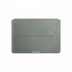 Чехол-конверт Uniq Oslo leather Magnetic Laptop sleeve для ноутбуков 14" зеленый